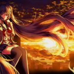 anime, Anime Girls, Hatsune Miku, Vocaloid, Sunset, Twintails, Thigh ...